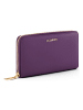 Lazarotti Bologna Leather XL Zip-Around Geldbörse Leder 19 cm in purple