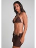 Moda Minx Minirock Irregular Hoop Short Skirt in Brown