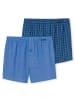 Schiesser Web-Boxershorts 2er Pack in Blau