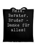 Mr. & Mrs. Panda Tasche Spruch Held Bruder mit Spruch in Schwarz