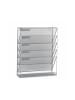 relaxdays Zeitschriftenhalter in Silber