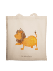 Mr. & Mrs. Panda Tote Bag Sternzeichen Löwe ohne Spruch in Creme
