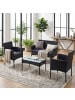 SONGMICS Gartenlounge-Set Funland in Schwarz-Grau - (B)99 x (H)81 x (T)55 cm