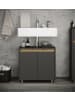 VCM  Holz Badschrank Badunterschrank Waschbecken Cosila in Anthrazit / Honig-Eiche