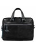 Piquadro Blue Square Aktentasche III Leder 39 cm Laptopfach in schwarz