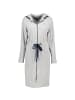 Cawö Home Cawö Home Bademäntel Damen Kurzmantel mit Kapuze Active 821 grau-melange-navy - 71 in grau-melange-navy - 71