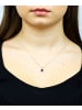 Diamant L'éternel Halskette mit Anhänger aus 375 Gelbgold mit Saphir