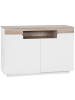 Beliani Sideboard MARLIN in Weiß/Braun - (W) 110 x (H) 75 x (L) 40 cm