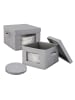 relaxdays 2 x Teller Aufbewahrung in Grau - (B)30,5 x (H)20,5 x (T)30,5 cm