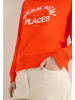Cecil Sweatshirt mit Stickerei in Cherry Tomato Orange