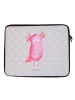 Mr. & Mrs. Panda Laptoptasche Axolotl Glücklich ohne Spruch in Grau Pastell