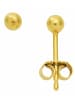 Adeliás Damen 333 Gold Ohrringe / Ohrstecker Ø 3 mm in gold