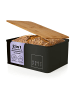 Lumaland Brotkasten Cuisine schwarz mit Bambusdeckel Schwarz