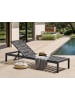 Beliani Gartenliege NARDO in Schwarz - (W) 64 x (H) 29 x (L) 198 cm