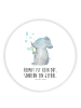 Mr. & Mrs. Panda Rund Magnet Elefant Seifenblasen mit Spruch in Weiß