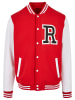 Mister Tee College Jackets in red/wht