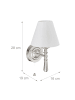 relaxdays 2 x Wandlampe in Silber/Weiß