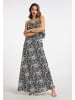 faina Damen Damen Maxikleid Mit Zebra-Print in Schwarz Weiss
