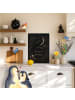 Mr. & Mrs. Panda Plakat Rabe elegant Design mit Spruch in Weiß