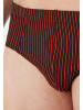 Schiesser Mini Slip / Unterhose 95/5 Essentials in Schwarz / rot