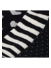Yuhu Mädchen Sneaker-Socken 6er Pack Herzen Punkte Sterne in Schwarz