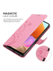 cadorabo Hülle für Samsung Galaxy A32 4G Blumen Design in FLORAL ROSA
