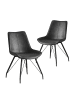 B&D Home 2er-Set: Esszimmerstuhl MATS in Anthrazit - (B)54 x (H)86 x (T)60 cm