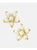 Vanlere Ohrstecker aus 375 Gelbgold mit Opal Blumen-Design