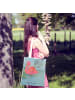 Mr. & Mrs. Panda Henkeltasche Flamingo Classic Design mit Spruch in Weiß
