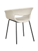 Beliani 2er-Set Esszimmerstuhl ELMA in Beige/Schwarz