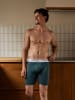 Happy Shorts Boxer Jersey Long in türkis, blau