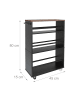 relaxdays Nischenwagen "Industrial" in Schwarz/ Braun - (B)15 x (H)80 x (T)45 cm