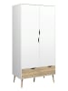ebuy24 Kleiderschrank Kleiderschrank Weiß 99 x 58 cm