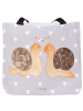 Mr. & Mrs. Panda Einkaufstasche Schnecken Liebe ohne Spruch in Grau Pastell