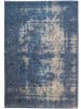 Kayoom Kurzflor Teppich Nostalgia 385 in blau - rechteckig
