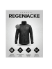 PAULGOS Herren Regenjacke Funktionsjacke in Schwarz
