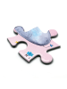 Mr. & Mrs. Panda Puzzle Einhorn Nashorn mit Spruch in Rot Pastell