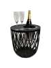 COOTAB Cooler Table 4-in-1 Loungetisch mit Edelstahl-Kühler Dubai 45 cm schwarz in schwarz