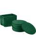 Erwin Müller Filz Untersetzer 13-teilig Beja in dunkelgrün