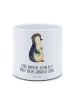 Mr. & Mrs. Panda Pflanzenkübel groß Pinguin Blumen mit Spruch in Weiß