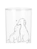 Mr. & Mrs. Panda Wasserglas Hunde Liebe mit Spruch in Transparent