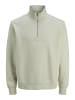 Jack & Jones Sweatshirt mit halbem Reißverschluss in Celadon Tint
