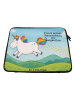 Mr. & Mrs. Panda Laptop Tasche Einhorn Happy Design mit Spruch in Weiß