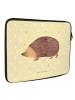 Mr. & Mrs. Panda Laptop Tasche Igel Herzen ohne Spruch in Gelb Pastell