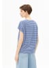 armedangels T-Shirt Slub in blau weiß