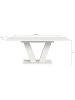 ebuy24 Esstisch Motion Weiß 150 x 90 cm