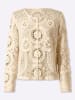 Heine Ajourstrickjacke in champagner