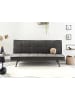 Beliani Schlafsofa HASLE in Grau/Schwarz - (W) 168 x (H) 75 x (L) 88 cm
