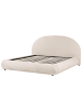 Beliani Doppelbett GRASSE in Beige - (W) 220 x (H) 115 x (L) 225 cm