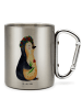 Mr. & Mrs. Panda Thermobecher Pinguin Blumen ohne Spruch in Silber